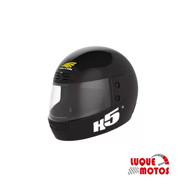 Casco H5 Halcón Color Negro / Luque Motos
