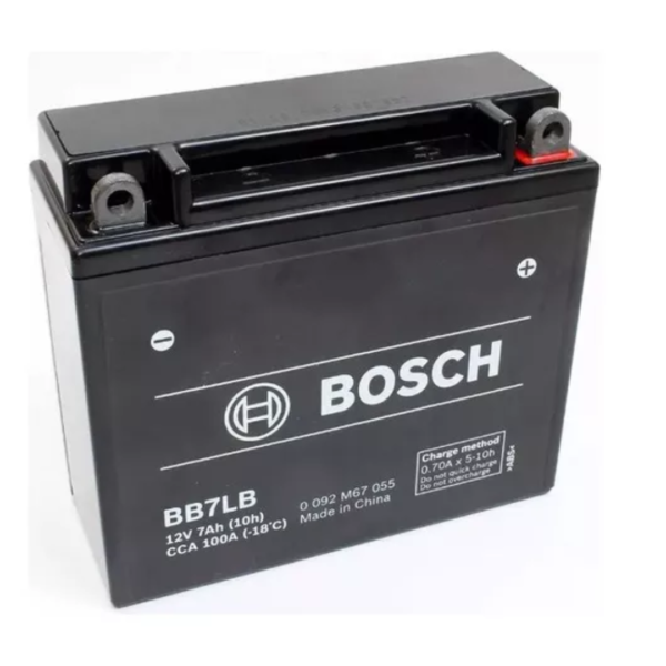 Batería BOSCH 12N7 (BB7LB) – Potencia confiable para tu moto